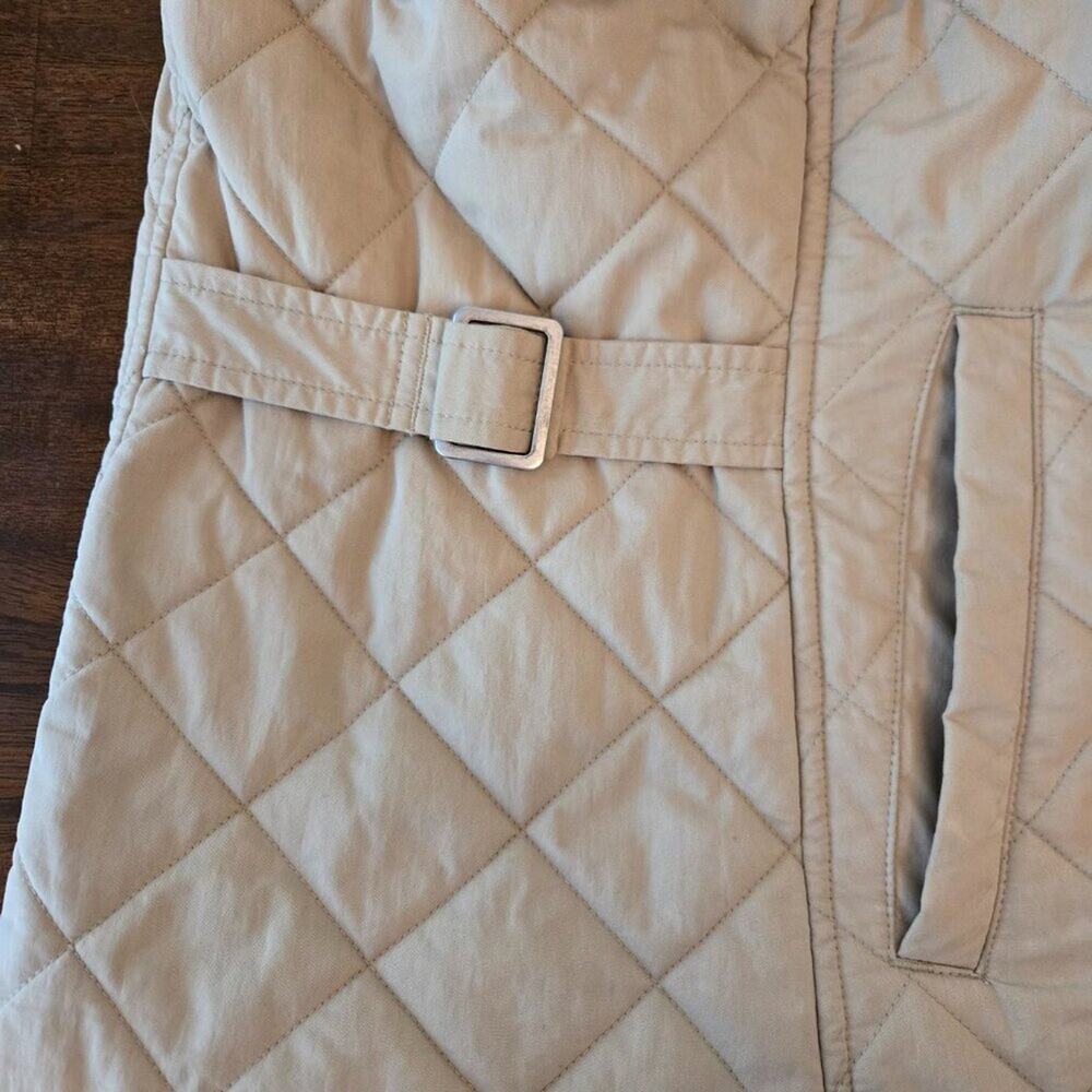 L.L.Bean Women's Quilted Vest Beige Size L - Picture 3 of 8